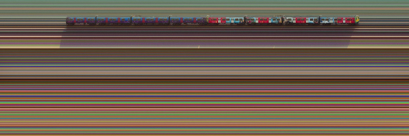 Jay Mark Johnson, BRIGHTON TRAINS #78, 2012 United Kingdom
archival pigment on paper, mounted on aluminum, 40 x 120 in. (101.6 x 304.8 cm)