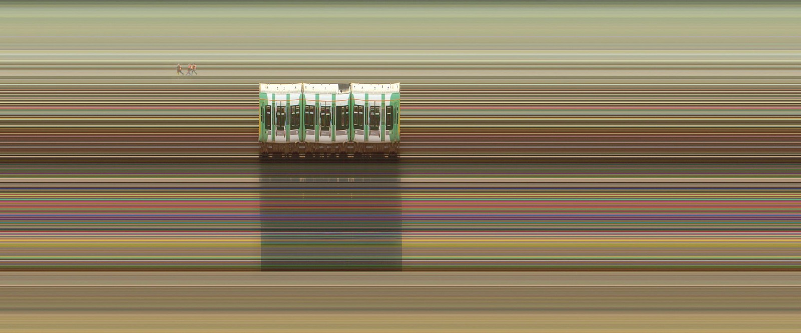 Jay Mark Johnson, BRIGHTON TRAINS #88, 2012 Australia
archival pigment on paper, mounted on aluminum, 40 x 96 in. (101.6 x 243.8 cm)