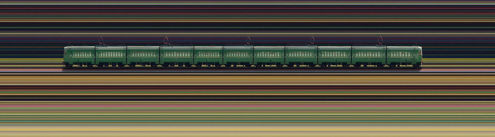 Jay Mark Johnson, LOCAL TRAIN #1, 2008 Moscow RU
archival pigment on paper, mounted on aluminum, 40 x 144 in. (101.6 x 365.8 cm)