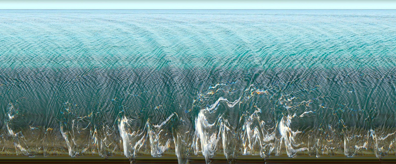 Jay Mark Johnson, COZUMEL WAVES #10, 2009 Cozumel MX
archival pigment on paper, mounted on aluminum, 40 x 96 in. (101.6 x 243.8 cm)