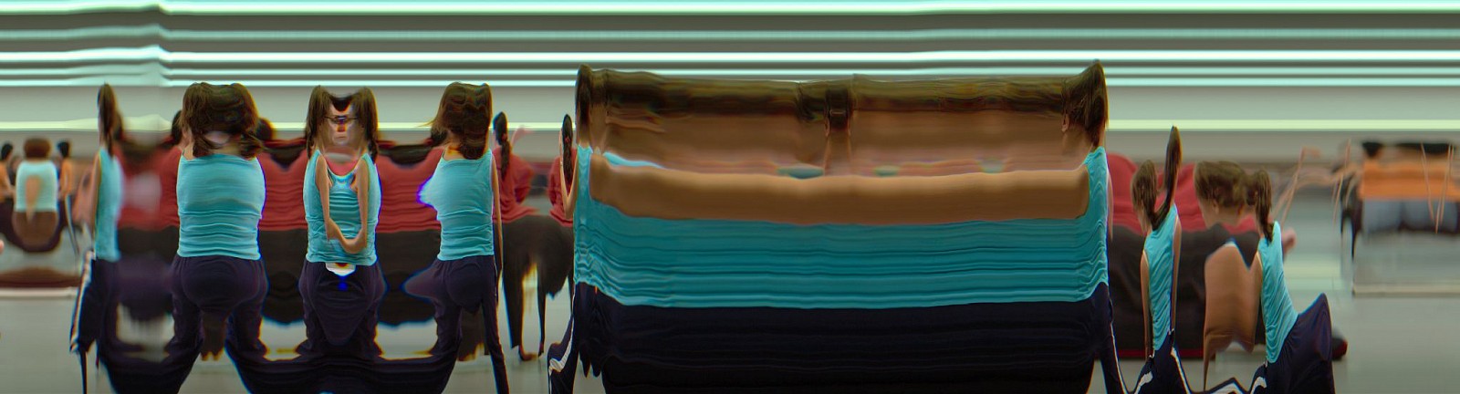 Jay Mark Johnson, TAICHI MOTION STUDY 31, 2005 Los Angeles CA
archival pigment on paper, mounted on aluminum, 40 x 148 in. (101.6 x 375.9 cm)