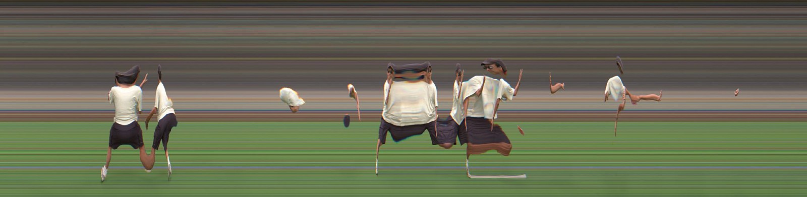 Jay Mark Johnson, TAICHI MOTION STUDY 121, 2005 Los Angeles CA
archival pigment on paper, mounted on aluminum, 40 x 163 in. (101.6 x 414 cm)