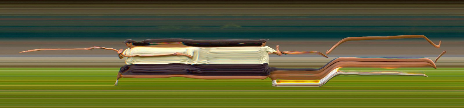 Jay Mark Johnson, TAICHI MOTION STUDY 131, 2005 Los Angeles CA
archival pigment on paper, mounted on aluminum, 40 x 171 in. (101.6 x 434.3 cm)