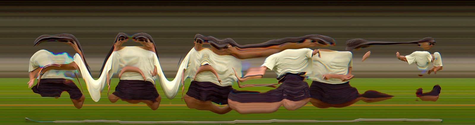 Jay Mark Johnson, TAICHI MOTION STUDY 145, 2005 Los Angeles CA
archival pigment on paper, mounted on aluminum, 40 x 151 in. (101.6 x 383.5 cm)