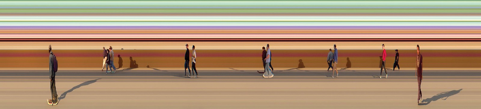 Jay Mark Johnson, VENICE BOARDWALK 10, 2007 Venice Beach CA
archival pigment on paper, mounted on aluminum, 40 x 176 in. (101.6 x 447 cm)