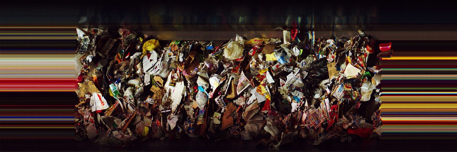 Jay Mark Johnson, WASTE NOT WHATNOT #5, 2013 Freemont Garbage
archival pigment on paper, mounted on aluminum, 40 x 120 in. (101.6 x 304.8 cm)