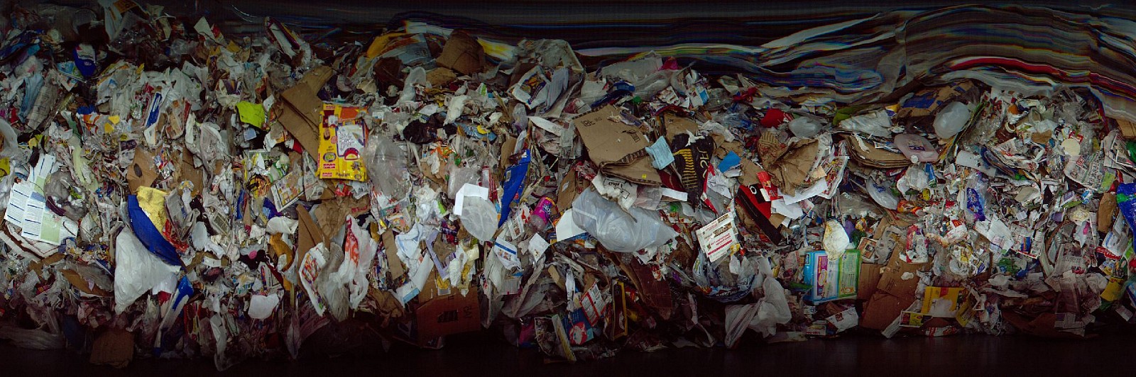 Jay Mark Johnson, WASTE NOT WHATNOT #3, 2013 Freemont Garbage
archival pigment on paper, mounted on aluminum, 40 x 120 in. (101.6 x 304.8 cm)